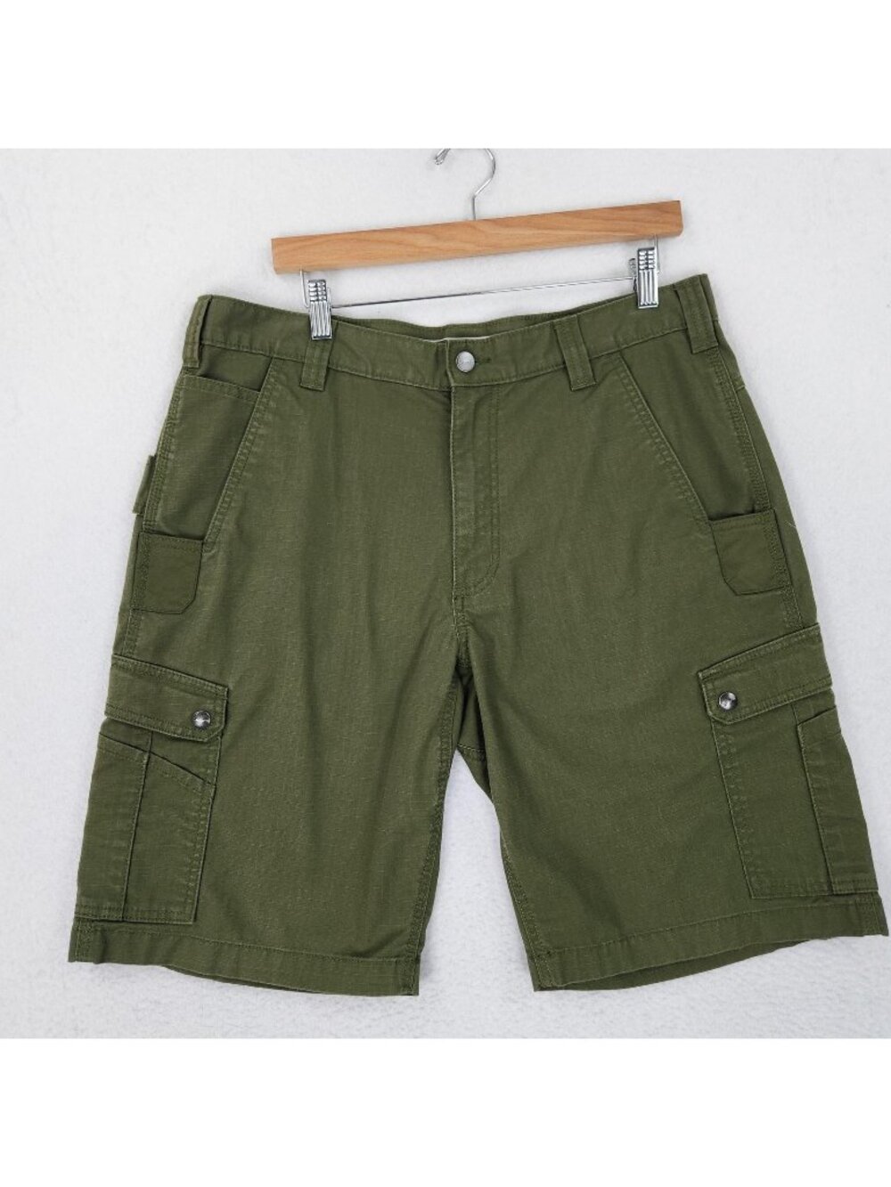 Carhartt Shorts Mens 36 Green Rugged Flex Ripstop Cargo Relaxed Fit Workwear
